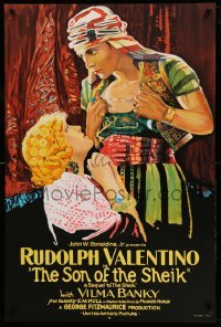 3b317 SON OF THE SHEIK S2 recreation 1sh 2000 incredible art of Rudolph Valentino & Vilma Banky!