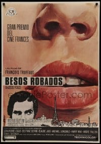 3b167 STOLEN KISSES Spanish '69 Francois Truffaut's Baisers Voles, different sexy lips art!