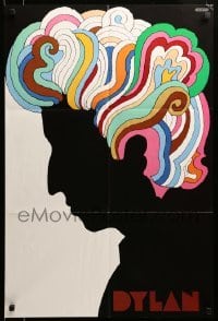 3b018 DYLAN 22x33 music poster '67 colorful silhouette art of Bob by Milton Glaser!