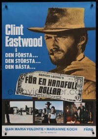 3b193 FISTFUL OF DOLLARS Swedish R75 introducing the man with no name, Clint Eastwood!