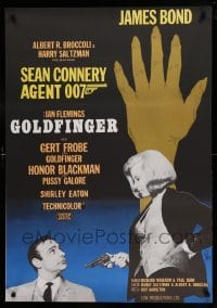 3b195 GOLDFINGER Swedish R67 Sean Connery as James Bond 007, Aberg artwork!