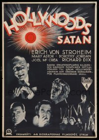 3b198 LOST SQUADRON Swedish '32 Erich von Stroheim, Richard Dix, Astor, Hollywoods Satan, rare!