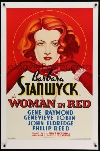 3b322 WOMAN IN RED S2 recreation 1sh 2000 wonderful artwork of Barbara Stanwyck!