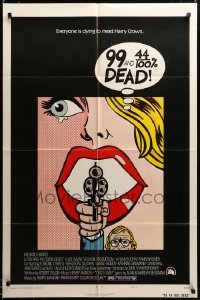 3c050 99 & 44/100% DEAD style A 1sh '74 directed by John Frankenheimer, wonderful pop art image!
