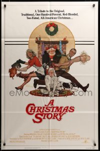 3c057 CHRISTMAS STORY NSS style 1sh '83 best classic Christmas movie, art by Robert Tanenbaum!