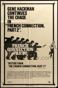 3c023 FRENCH CONNECTION II white style D 1sh '75 John Frankenheimer, time lapse of Gene Hackman!