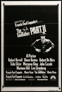 3c116 GODFATHER PART II 1sh '74 Al Pacino in Francis Ford Coppola classic sequel!