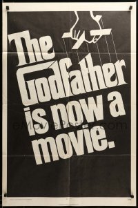 3c115 GODFATHER teaser 1sh '72 Francis Ford Coppola crime classic, it's now a movie, Fujita art!
