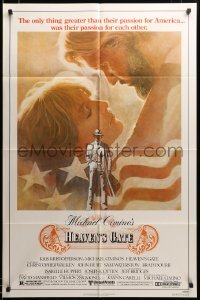 3c067 HEAVEN'S GATE 1sh '81 Cimino, art of Kris Kristofferson & Isabelle Huppert by Tom Jung!