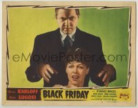 3c366 BLACK FRIDAY LC #4 R47 great c/u of Bela Lugosi hypnotizing scared Anne Nagel, Realart, rare!