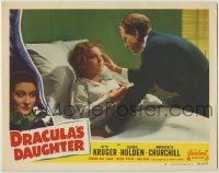 3c433 DRACULA'S DAUGHTER LC #2 R49 Otto Kruger begins to realize what Nan Grey's problem is!