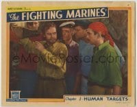 3c445 FIGHTING MARINES chapter 1 LC '35 close up of Grant Withers & men by submarine periscope!