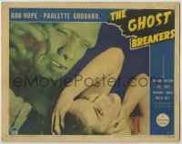 3c462 GHOST BREAKERS LC '40 incredible c/u of monster Noble Johnson & terrified Paulette Goddard!