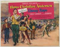 3c289 HANS CHRISTIAN ANDERSEN TC '53 art of Danny Kaye playing w/invisible flute w/story characters