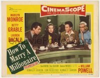 3c478 HOW TO MARRY A MILLIONAIRE LC #4 '53 sexy Marilyn Monroe, Lauren Bacall, Mitchell & Calhoun!