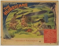 3c479 HURRICANE LC '37 tropical beauty Dorothy Lamour, Jon Hall & Mary Astor cooking over fire!