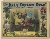 3c489 ISLE OF SUNKEN GOLD chapter 1 LC '27 Duke Kahanamoku in border, The Ship of Fire, color!