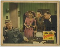 3c498 JITTERBUGS LC '43 Stan Laurel & Oliver Hardy w/ Vivian Blaine & Robert Bailey at poker game!