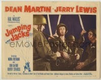 3c500 JUMPING JACKS LC #6 '52 great image of terrified Jerry Lewis in Army paratrooper gear!