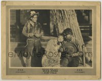 3c502 JUST PALS LC '20 John Ford, Buck Jones stares at guy romancing his girl under tree!