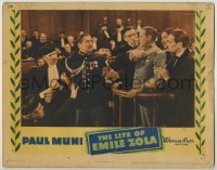 3c512 LIFE OF EMILE ZOLA LC R40s courtroom scene where Robert Barrat as Esterhazy is exposed!
