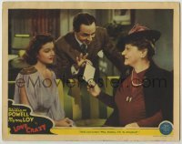 3c522 LOVE CRAZY LC '41 William Powell is delighted to mail pretty Myrna Loy's mother's letter!