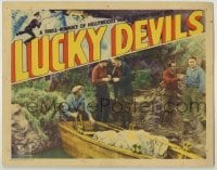 3c524 LUCKY DEVILS LC '33 William Boyd & young Lon Chaney Jr. as Hollywood stunt men, ultra rare!