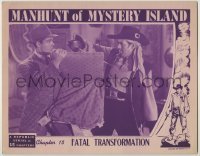 3c533 MANHUNT OF MYSTERY ISLAND chapter 15 LC '45 200 year-old Roy Barcroft fighting with sword!