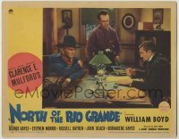 3c565 NORTH OF THE RIO GRANDE LC '37 William Boyd as Hopalong Cassidy held at gunpoint in office!