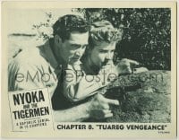 3c575 PERILS OF NYOKA chapter 8 LC R52 Kay Aldridge & Clayton Moore w/guns, Nyoka and the Tigermen!