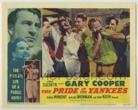 3c589 PRIDE OF THE YANKEES LC #3 R49 Gary Cooper as baseball star Lou Gehrig & real life Babe Ruth!