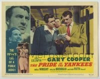 3c590 PRIDE OF THE YANKEES LC #4 R49 Gary Cooper as baseball star Lou Gehrig & real life Babe Ruth!