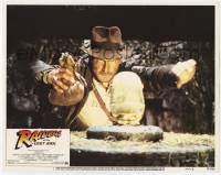 3c597 RAIDERS OF THE LOST ARK LC #1 '81 best scene of Harrison Ford about to steal idol!