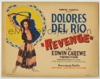 3c315 REVENGE TC '28 sexy bear-taming gypsy girl Dolores del Rio with whip with shadow behind!