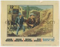 3c620 RIO BRAVO LC #3 '59 John Wayne & Walter Brennan as Stumpy in dynamite scene, Howard Hawks