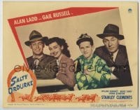 3c630 SALTY O'ROURKE LC #6 '45 Alan Ladd, Gail Russell, Stanley Clements, Demarest, horse racing!