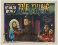 3c688 THING LC #7 '51 Howard Hawks classic, Kenneth Tobey hands blanket to Margaret Sheridan!