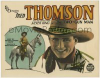 3c332 TWO-GUN MAN TC '26 great smiling close up of cowboy Fred Thomson & on his horse Silver King!