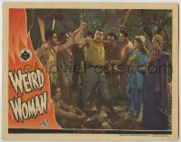 3c716 WEIRD WOMAN LC '44 South Seas natives hold back angry Lon Chaney Jr., Inner Sanctum Mystery!