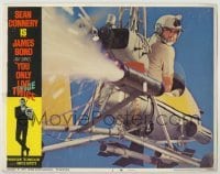 3c739 YOU ONLY LIVE TWICE LC #3 '67 best close of Sean Connery as James Bond in gyrocopter!