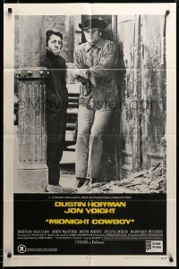 3c156 MIDNIGHT COWBOY 1sh '69 Dustin Hoffman, Jon Voight, John Schlesinger classic, x-rated!