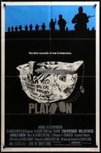 3c101 PLATOON 1sh '86 Oliver Stone, Vietnam classic, the first casualty of war is Innocence!