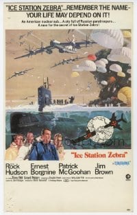 3c228 ICE STATION ZEBRA Cinerama mini WC '69 Rock Hudson, Jim Brown, Borgnine, McCall/Terpning art!
