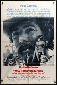 3c168 WHO IS HARRY KELLERMAN style B 1sh '71 Dustin Hoffman in cowboy hat wants to know!