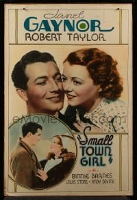 3d158 SMALL TOWN GIRL Meloy Bros. 40x60 '36 handsome Robert Taylor with pretty Janet Gaynor!
