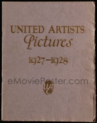 3d039 UNITED ARTISTS 1927-28 campaign book '26 wonderful full-page art of Chaplin, Keaton & more!