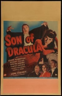 3d031 SON OF DRACULA WC '43 Lon Chaney Jr. as Count Alucard looming over Louise Allbritton & cast!