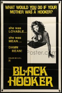 3f092 BLACK HOOKER 25x38 1sh '74 what would you do if your mother was a prostitute?!