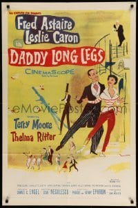 3f195 DADDY LONG LEGS 1sh '55 wonderful art of Fred Astaire dancing with Leslie Caron!
