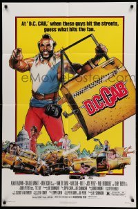 3f194 D.C. CAB 1sh '83 great Drew Struzan art of angry Mr. T with torn-off taxi door!